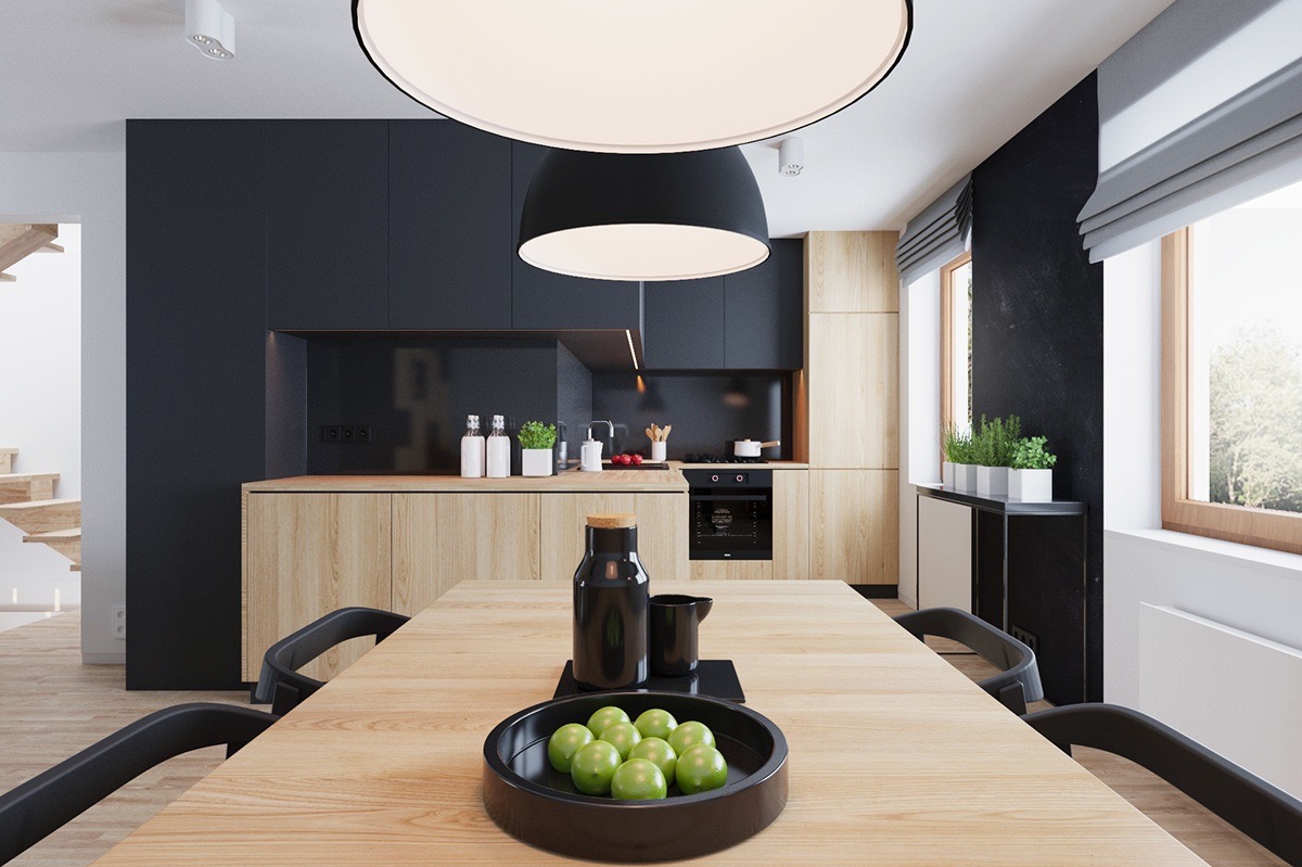 Black White And Wood Kitchens Ideas And Inspiration