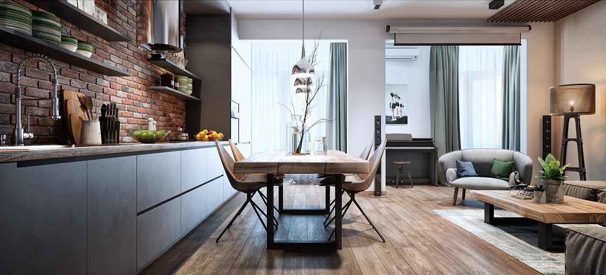 exposed-brick-kitchen | Interior Design Ideas