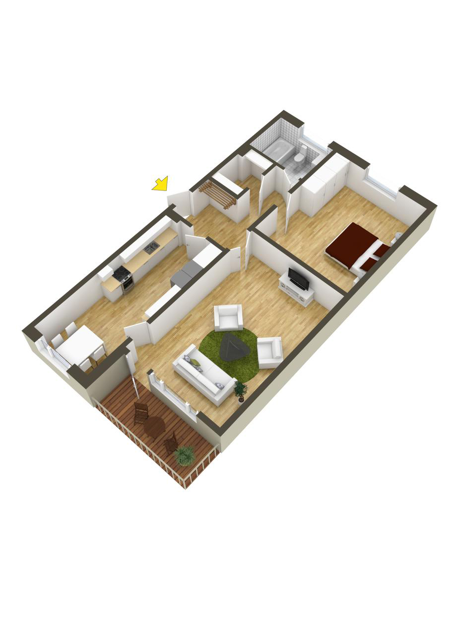 40 More 1 Bedroom Home Floor Plans
