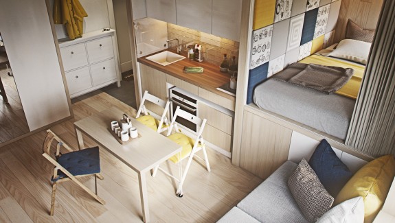 超微型住宅设计:40平方米以下的4个室内设计