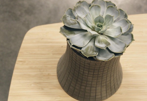 Add a little social commentary to your plantings with this nuclear plant concrete pot.