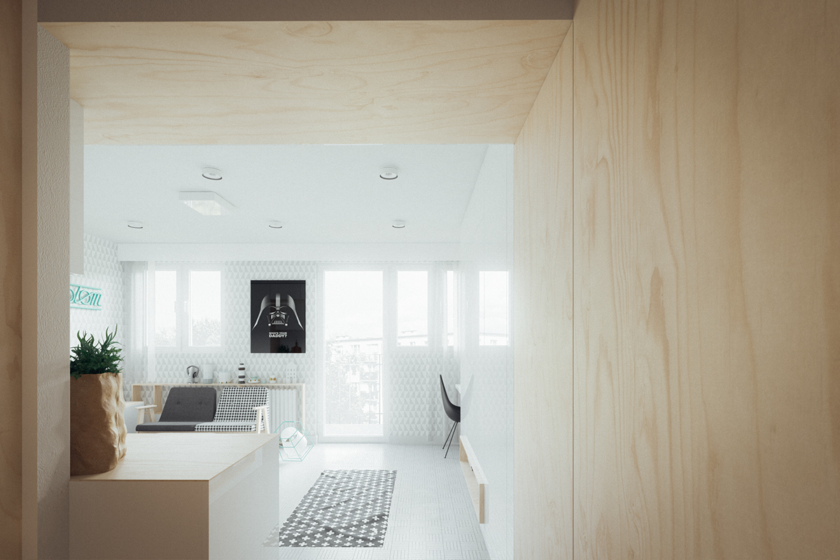 طراحی داخلی آپارتمان 20 متری،دکوراسیون منزل 40 متری