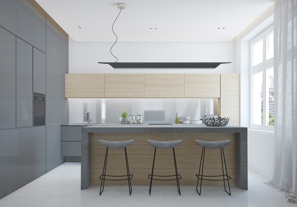 gray-paneled-kitchen