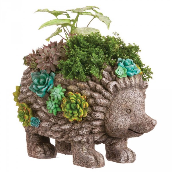 There's nothing prickly about this hedgehog planter, which is cute enough to eat. (But don't try to eat it).
