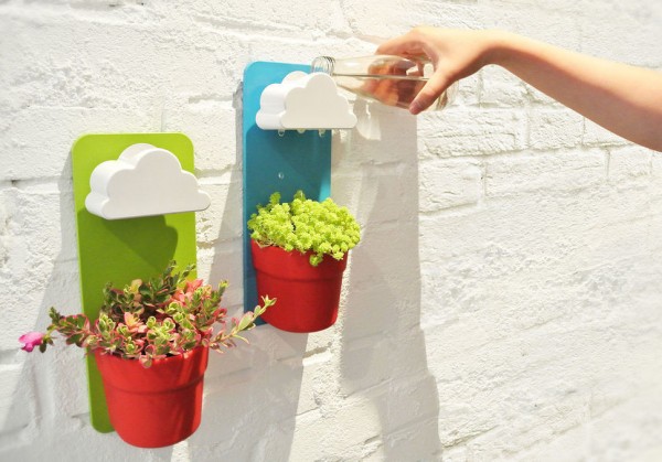 These rain cloud planters are just about the cutest thing. Pour water into the cloud and let it fall down upon the plant of your choosing. Practical, too, since it lets you water evenly without a watering can.