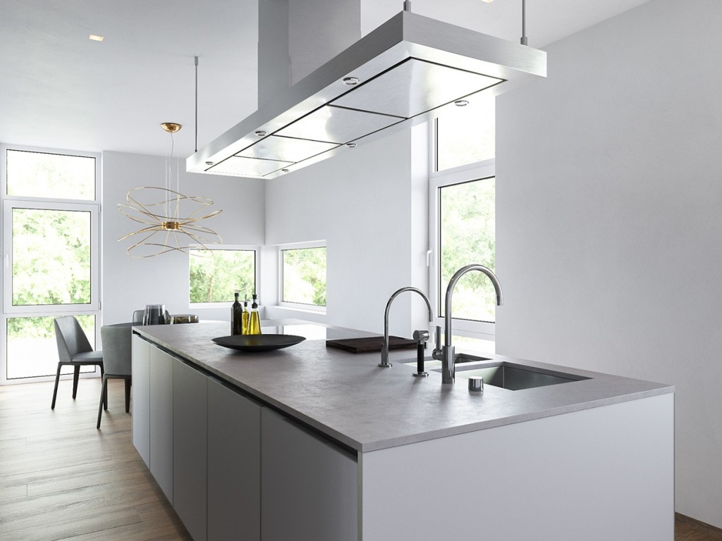 gray and white kitchen | Interior Design Ideas
