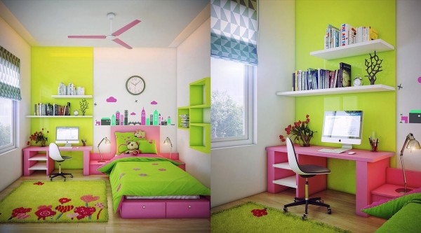 neon girls room inspiration
