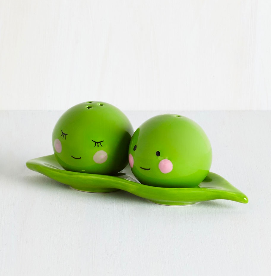 Vintage Salt and Pepper Shakers Rustic Asian Green Salt and Paper Shakers Very Beautiful!!