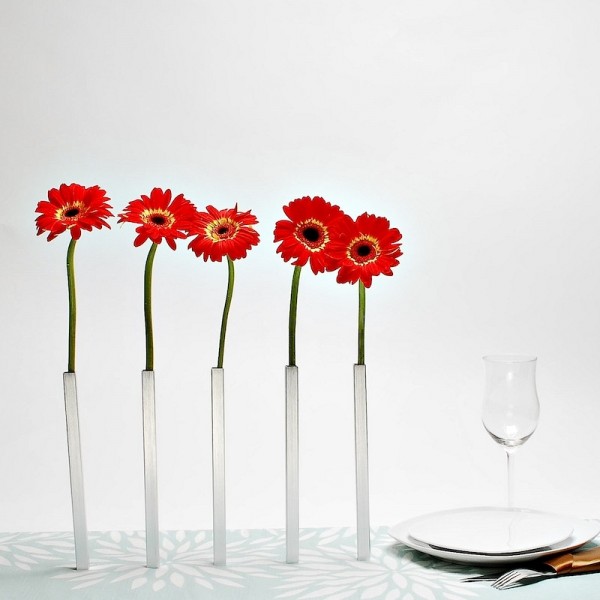 MagiDeal Nordic Cement Glass Flower Vase Floral Vases for Bedroom Living Room 3pcs 