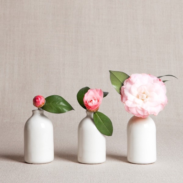 EXCEART 2PCS Small Ceramic Vase Mini Flower Bud Vases Decorative Modern Floral Vase for Home Centerpieces Living Room Events Decor 