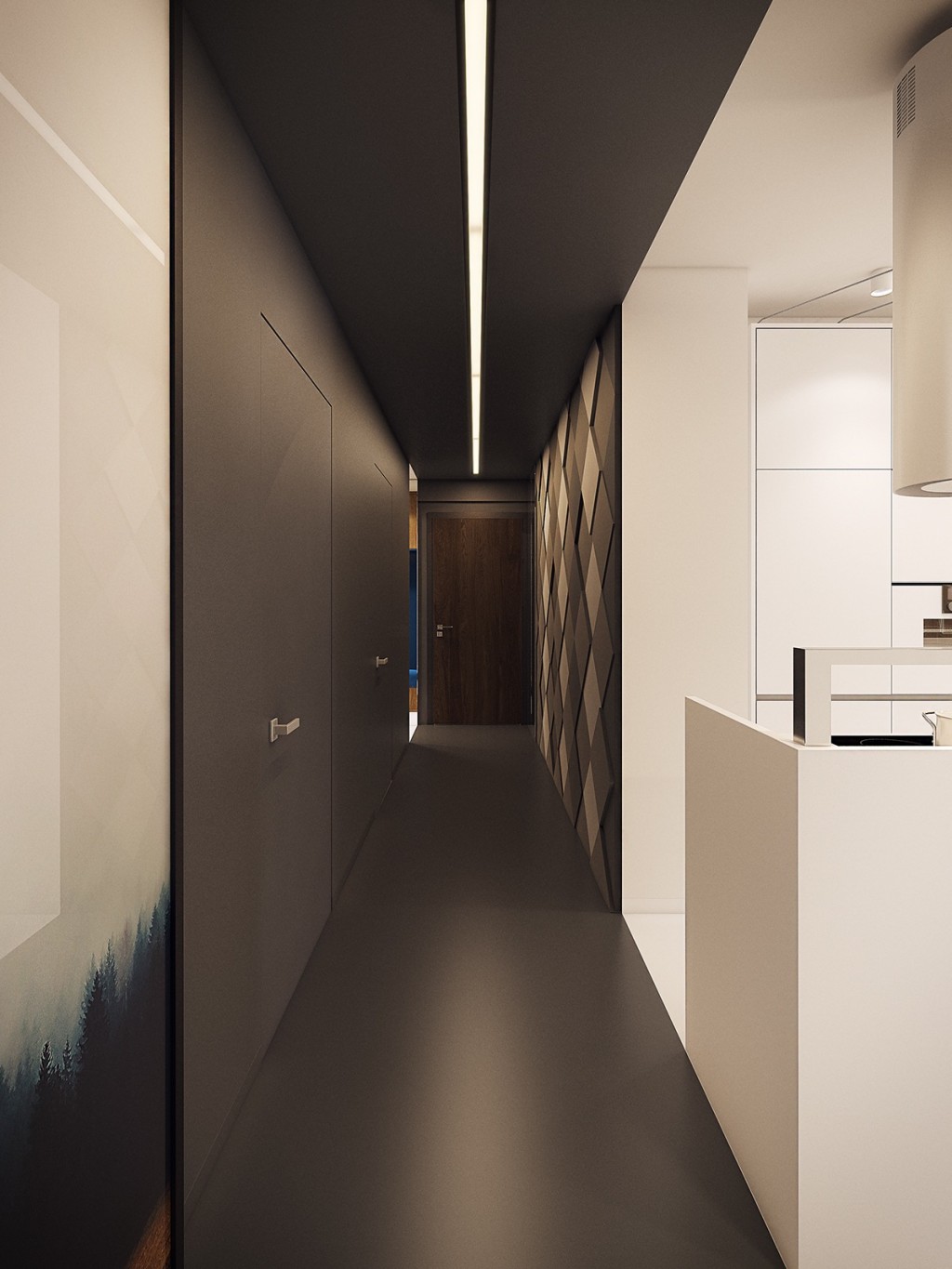 creative hallway walls | Interior Design Ideas
