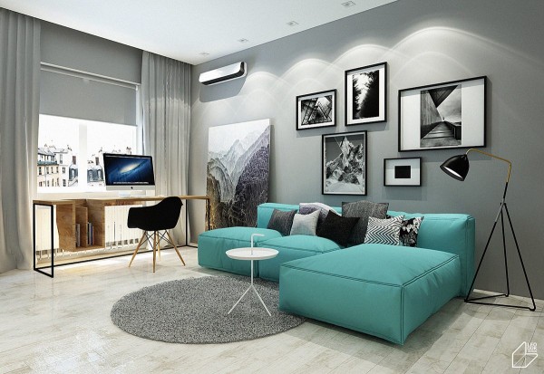 4 Charming Blue Accent Apartments With Compact Layouts