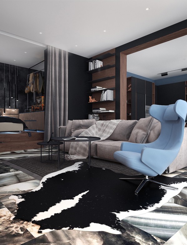 4 Charming Blue Accent Apartments With Compact Layouts