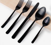 Herdmar Black Cutlery: Black cutlery makes a bold impression at any table setting – a rare choice sure to get guests talking. Plus, the unique finish means you won't have to polish them!