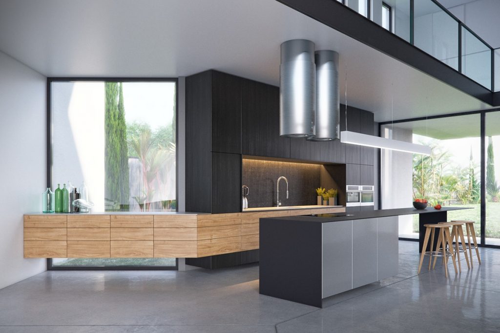 glass walls in the kitchen | Interior Design Ideas