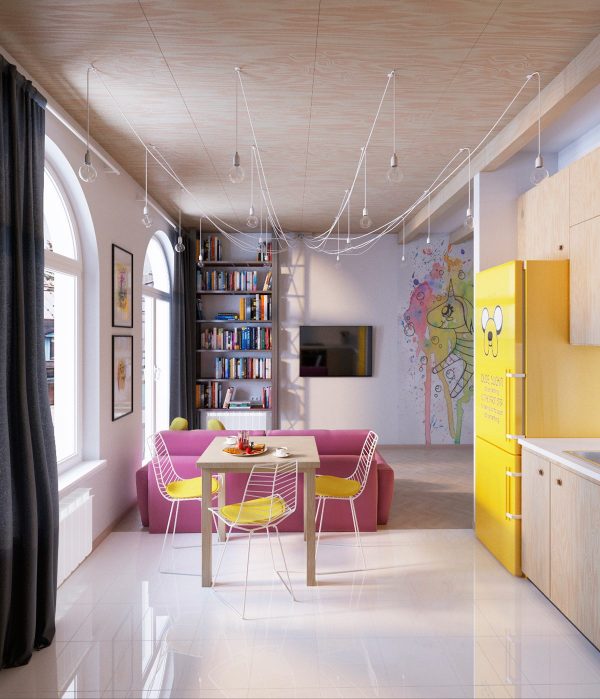 Bright Homes In Three Styles: Pop Art, Scandinavian, And Modern