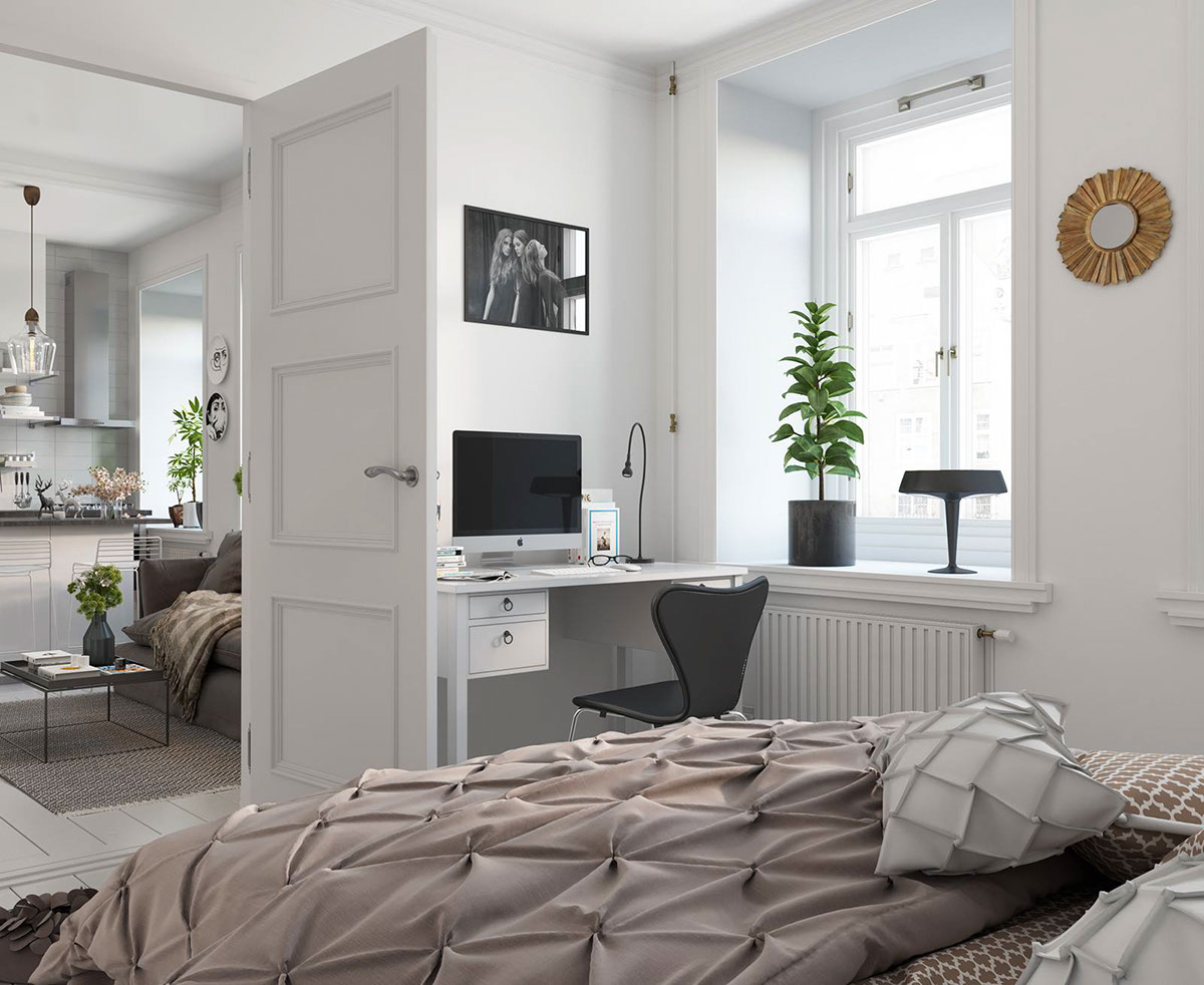 Bright Scandinavian Decor In 3 Small One Bedroom Apartments