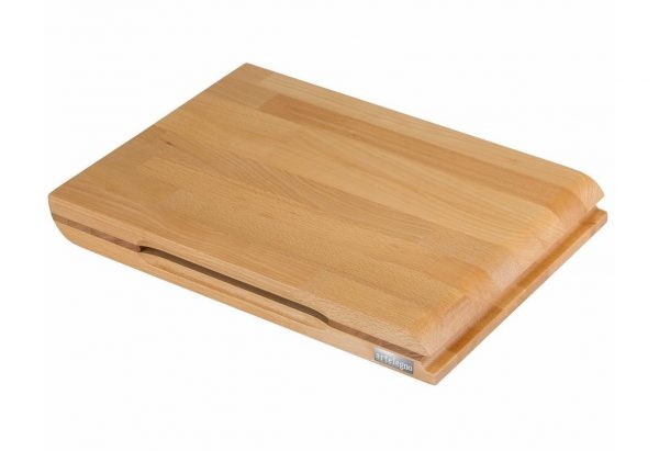 wooden chopping board with drawer