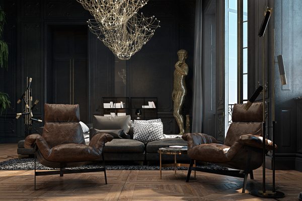 3 Living Spaces with Dark and Decadent Black Interiors