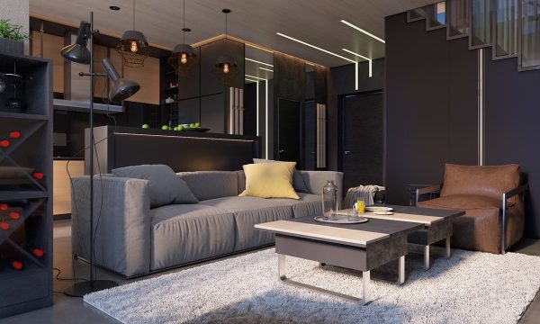 4 Dark Living Rooms With Strong Personality