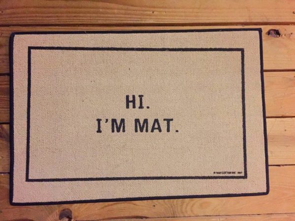 KNOCK SOFT BUT FIRM DOORMAT WELCOME ENTRY MAT FUNNY KNOCKERS BACHELOR MAN CAVE 