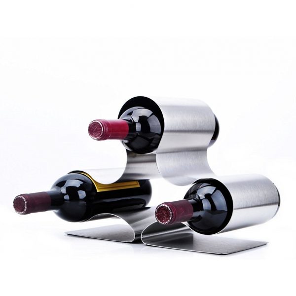 iKayaa Metal Hanging Wine Rack Wall Mount Industrial 6 Bottle Wine Holder Steampunk Pipe Design 