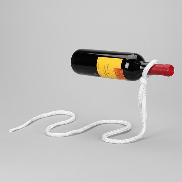 Wine Bottle Shaped Wine Rack with Wine Cork Holder 