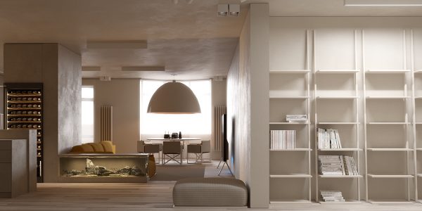 Two Similar Interiors for Couples With and Without Kids
