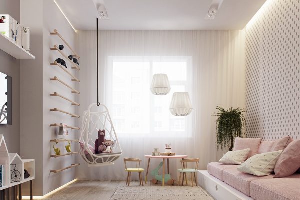 Two Similar Interiors for Couples With and Without Kids