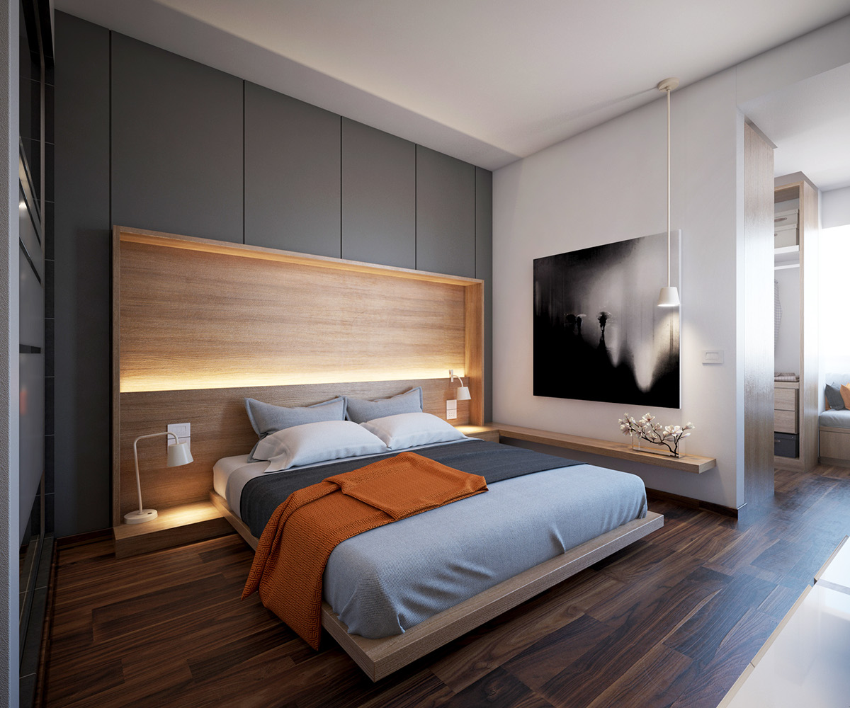 Gray Bedroom Bold Patterns