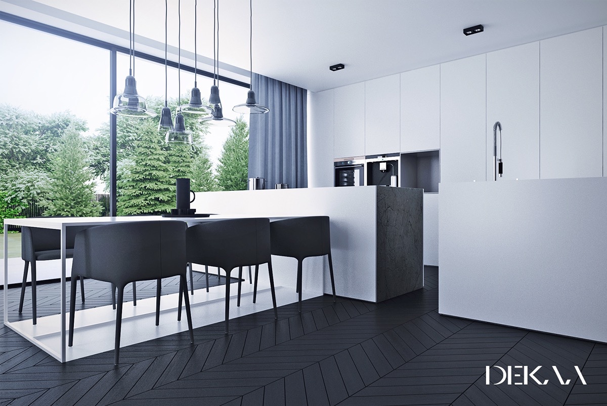 40 Beautiful Black White Kitchen Designs