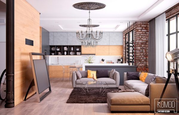 Living Rooms With Exposed Brick Walls
