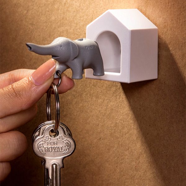 White Cloud Wall Key Holder Easy to Mount Powerful Keep Keychains and Loose Keys 