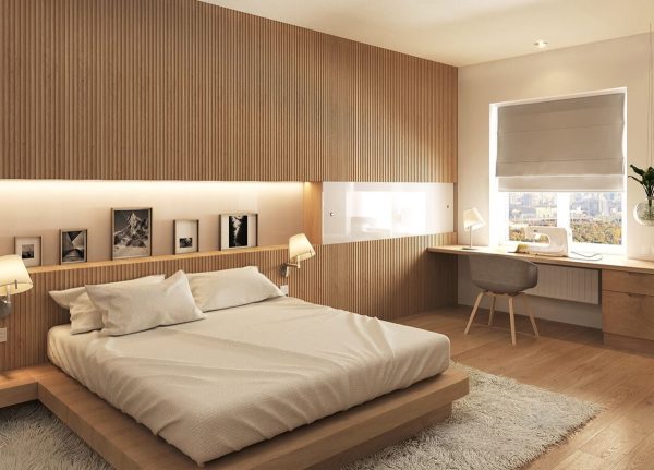 25 Beautiful Examples Of Bedroom Accent Walls That Use Slats To Look Awesome