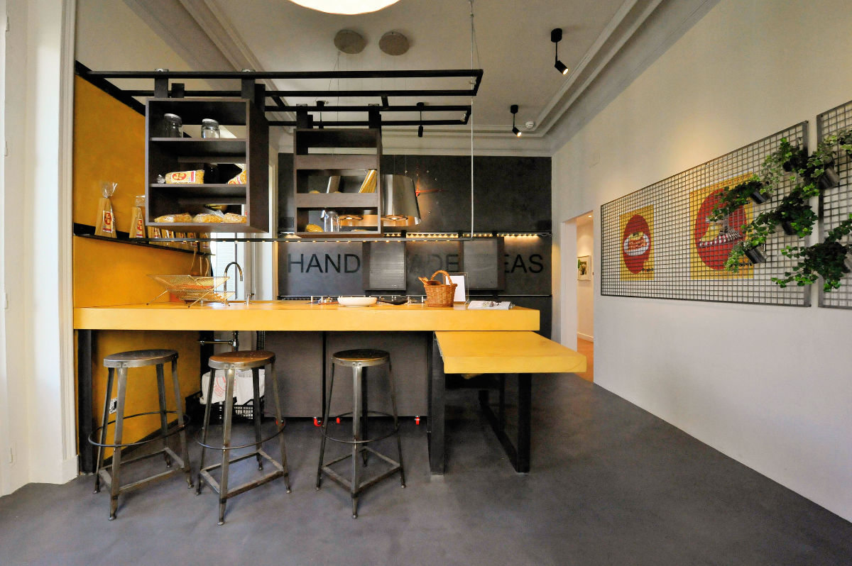 Modern Yellow Industrial Kitcheninterior Design Ideas,Modern Office Building Design Concepts Exterior