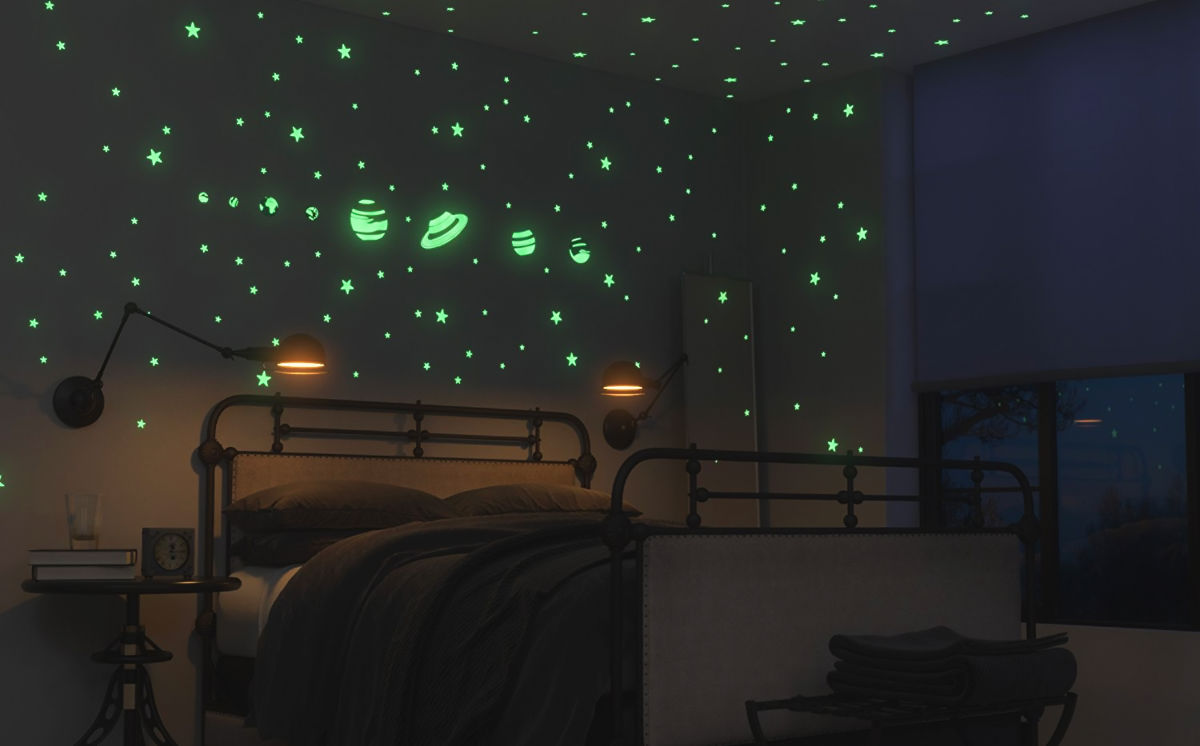 Home Decors 3D LED Night Light Nursery Kids Bedroom Green Plant Wall Table Lamp 