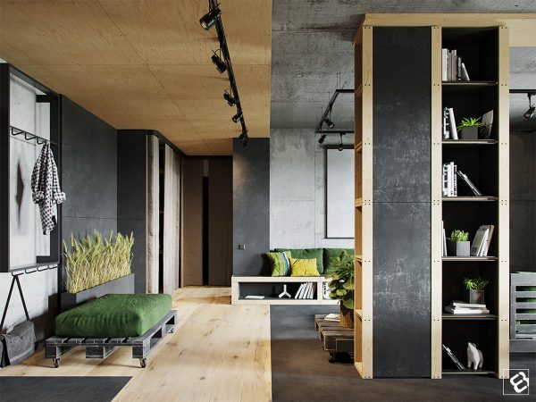 A Concrete and Wood Townhouse in Belarus