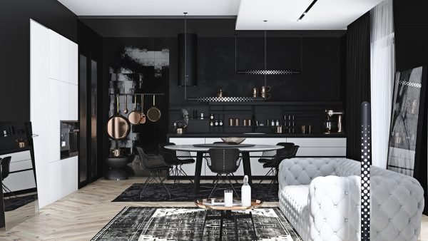 Two Black and Gray Homes with Chic Simplicity