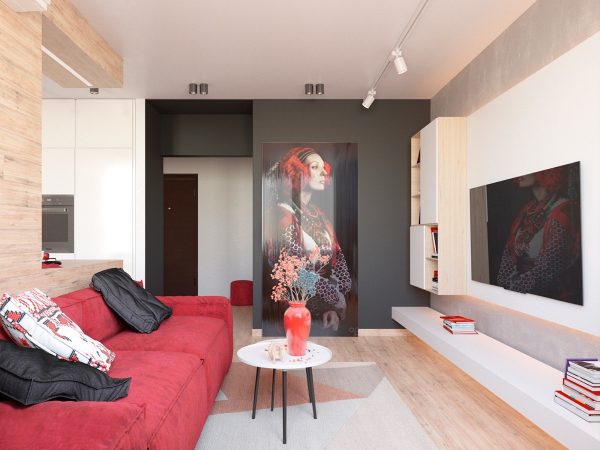 3 Modern Apartment Interiors That Masterfully Demonstrate How To Use Red As An Artistic Accent