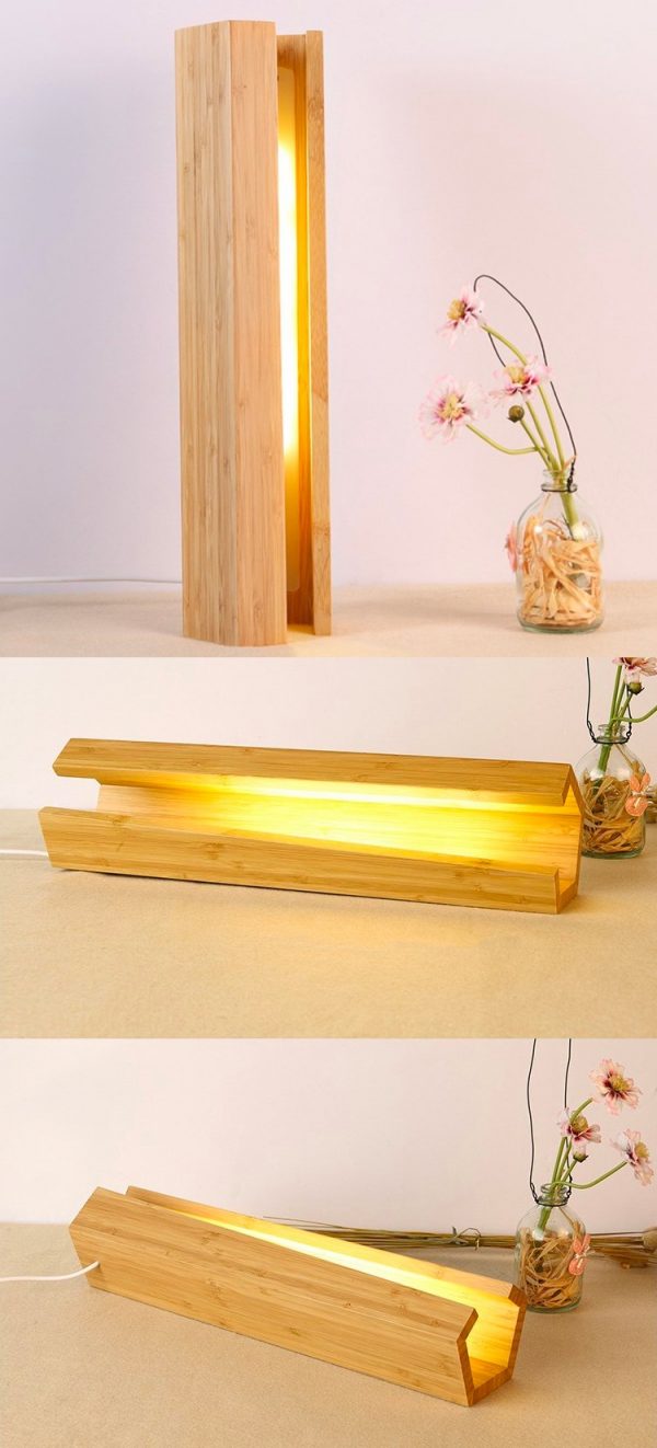 wooden bedside lights