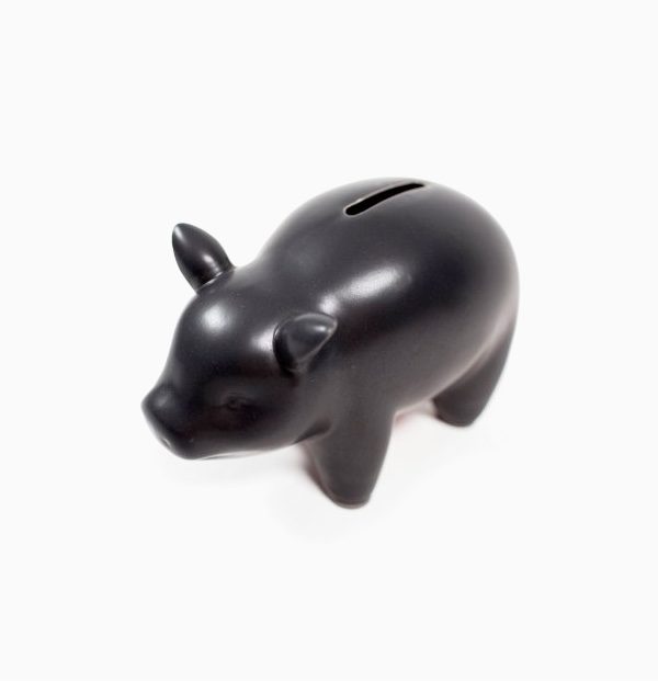 Piggy Bank Pig Ceramic Coin Saving Vintage Wise Money Old Glass Cute Decor Toys 