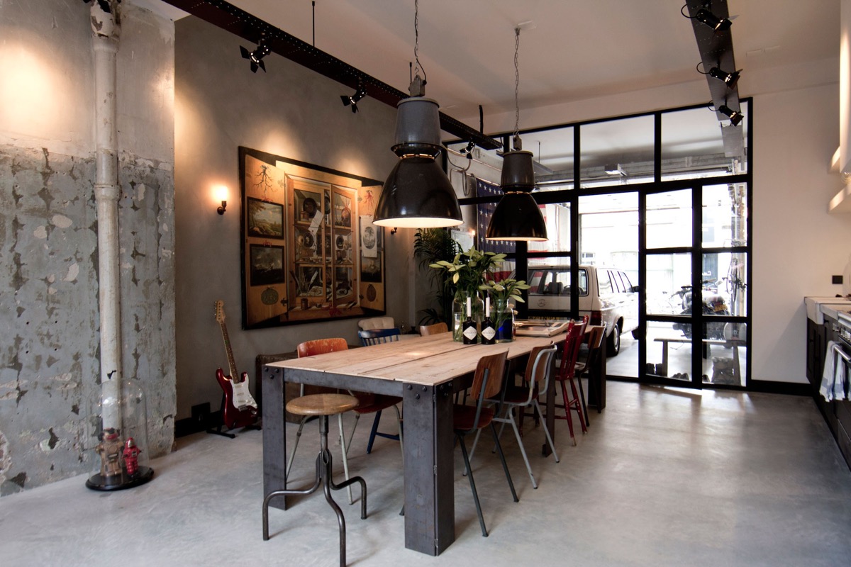 industrial dining room images