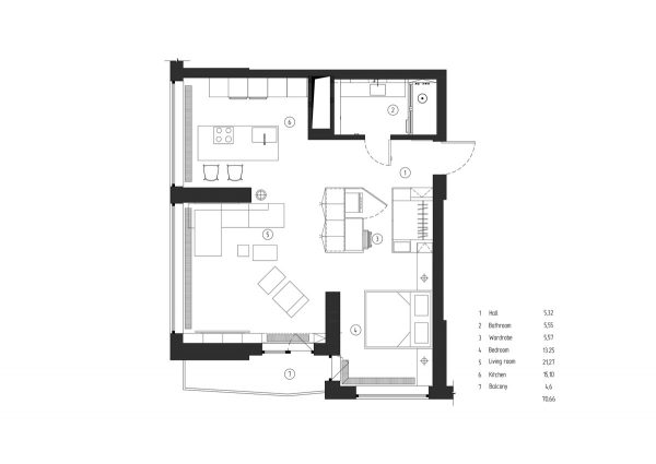3 One-Bedroom Apartments with Floor Plans