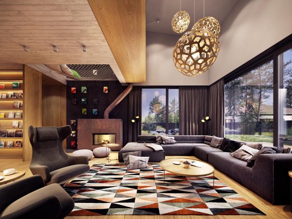 A Creative, Rustic Home with Retro Geometric Features