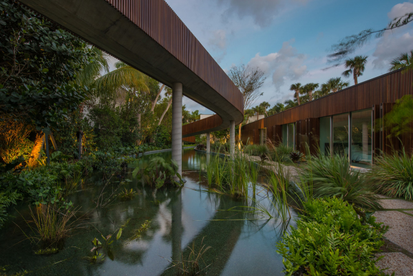 A Luxury Miami Beach Home With Pools, Natural Lagoons, And A Rooftop Garden