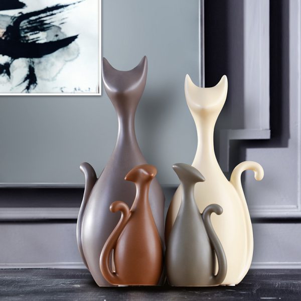 DIYthinker Animal Pet Lover Cute Cat Metal Picture Frame Ceramic Vase Decor