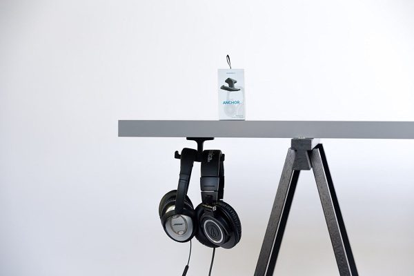 Under Desk Headphone Holder Table Mount Headset Hanger Organizer Holds Piece 