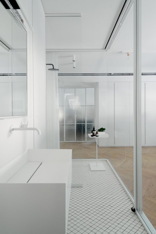 Bauhaus Style Home with Interior Glass Walls