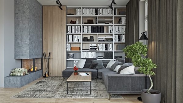 40 Stylish Living Rooms That Use Concrete To Stand Out