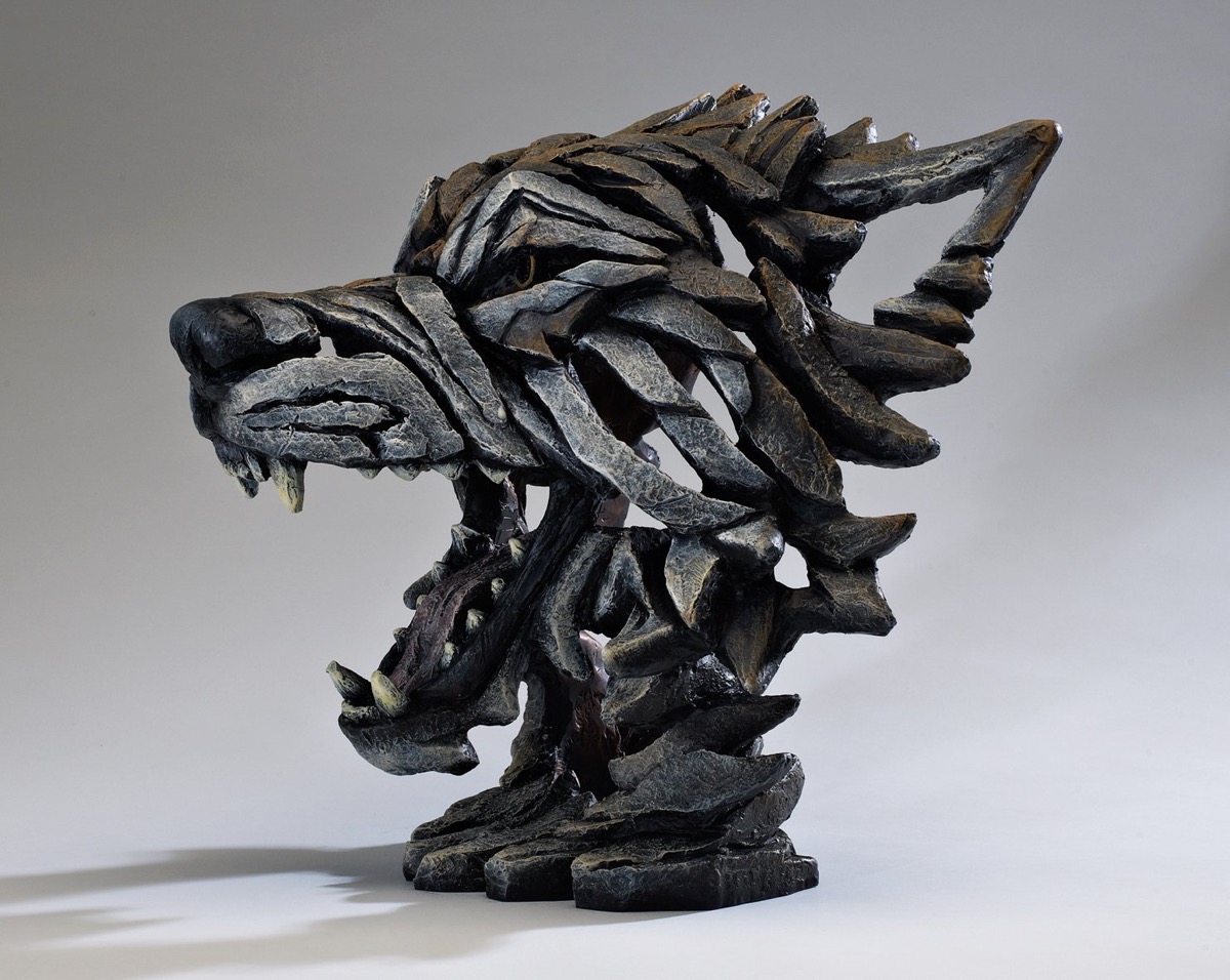 howling wolf head metal animal art | Interior Design Ideas
